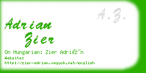 adrian zier business card